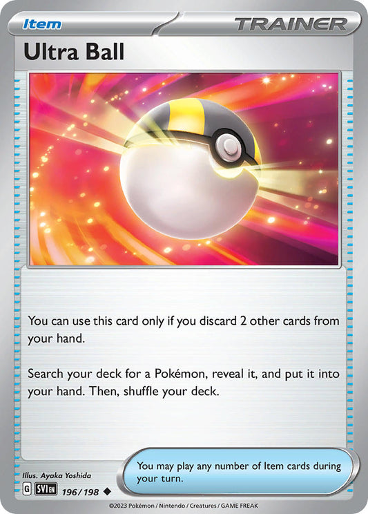 (196/198) Pokemon TCG Scarlet & Violet Single: Ultra Ball  Uncommon