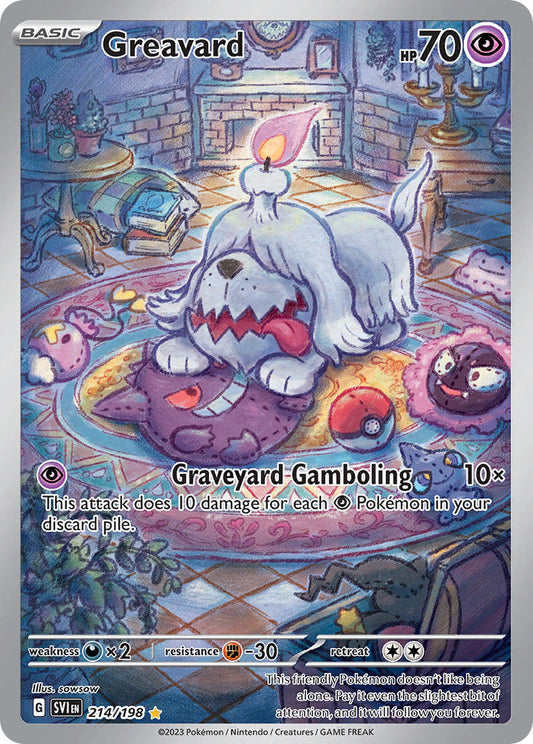 (214/198) Pokemon TCG Scarlet & Violet Single: Greavard   Illustration Rare