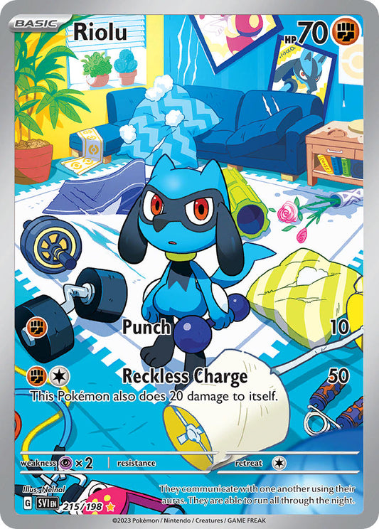 (215/198) Pokemon TCG Scarlet & Violet Single: Riolu   Illustration Rare