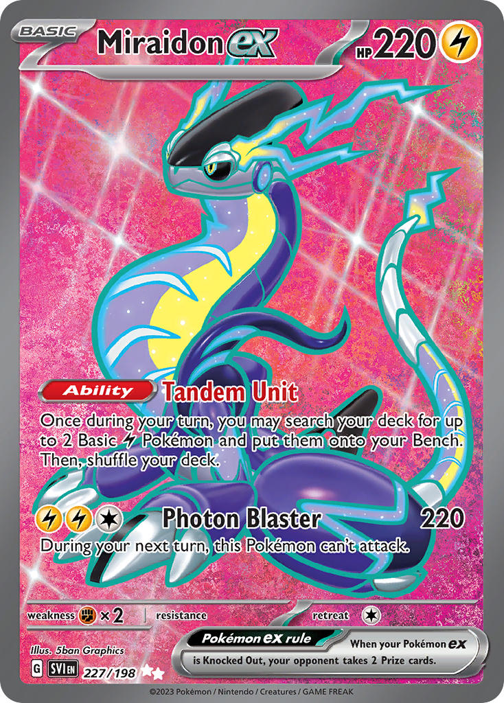 (227/198) Pokemon TCG Scarlet & Violet Single: Miraidon ex   Ultra Rare