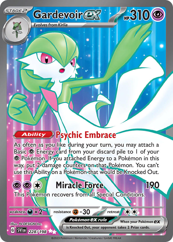 (228/198) Pokemon TCG Scarlet & Violet Single: Gardevoir ex   Ultra Rare