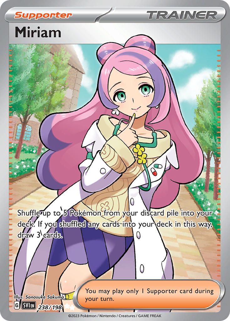 (238/198) Pokemon TCG Scarlet & Violet Single: Miriam  Ultra Rare