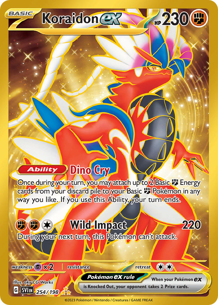 (254/198) Pokemon TCG Scarlet & Violet Single: Koraidon ex   Secret Rare