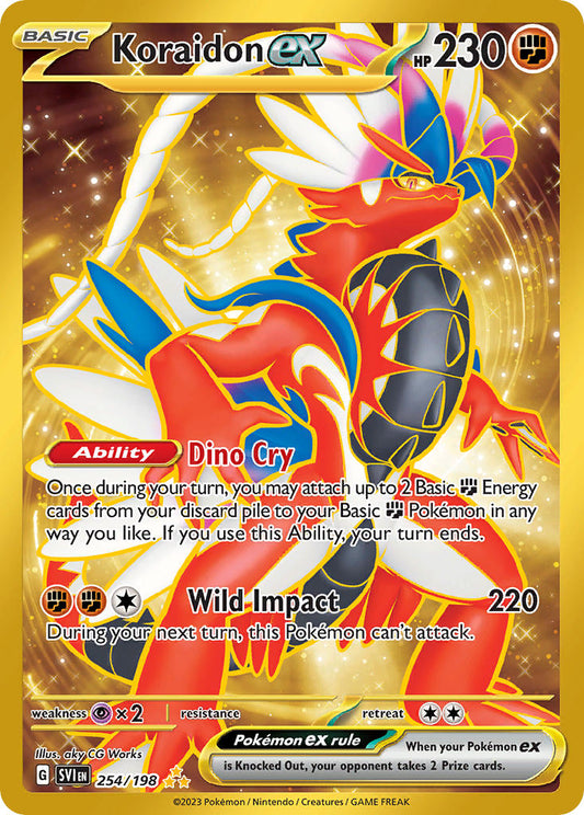 (254/198) Pokemon TCG Scarlet & Violet Single: Koraidon ex   Secret Rare