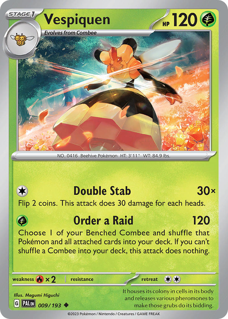 Pokemon TCG Paldea Evolved Single: Vespiquen  Non-Holo (009/193)