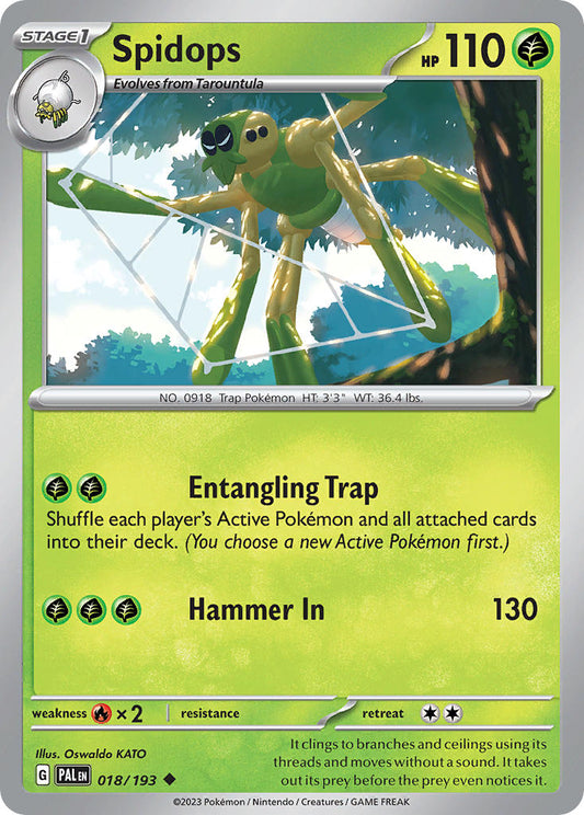 Pokemon TCG Paldea Evolved Single: Spidops  Non-Holo (018/193)