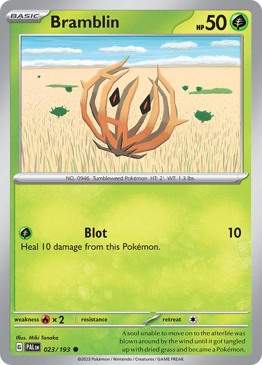 Pokemon TCG Paldea Evolved Single: Bramblin  Non-Holo (023/193)