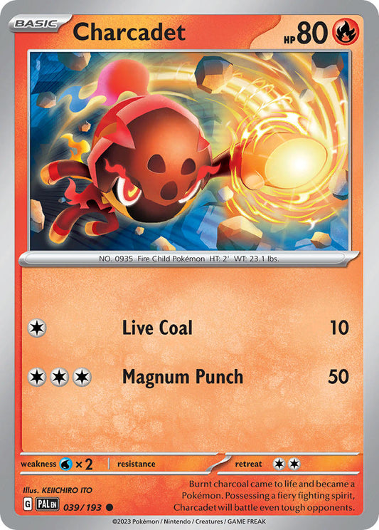 Pokemon TCG Paldea Evolved Single: Charcadet  Non-Holo (039/193)