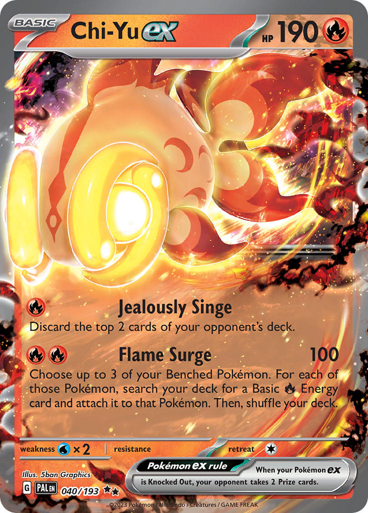 Pokemon TCG Paldea Evolved Single: Chi-Yu ex  Holo (040/193)