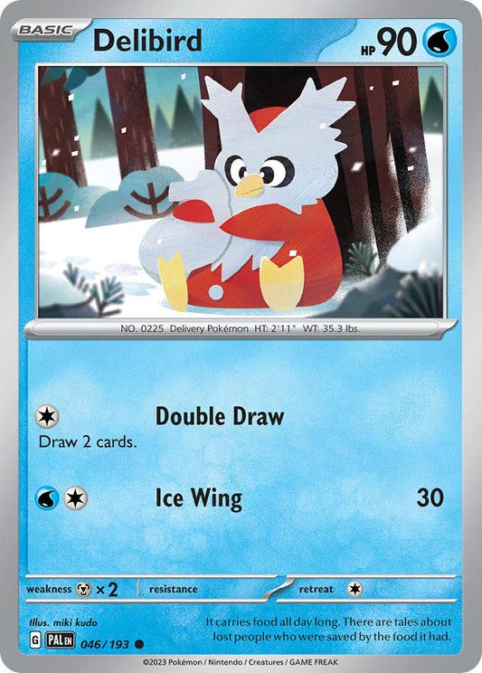 Pokemon TCG Paldea Evolved Single: Delibird  Non-Holo (046/193)