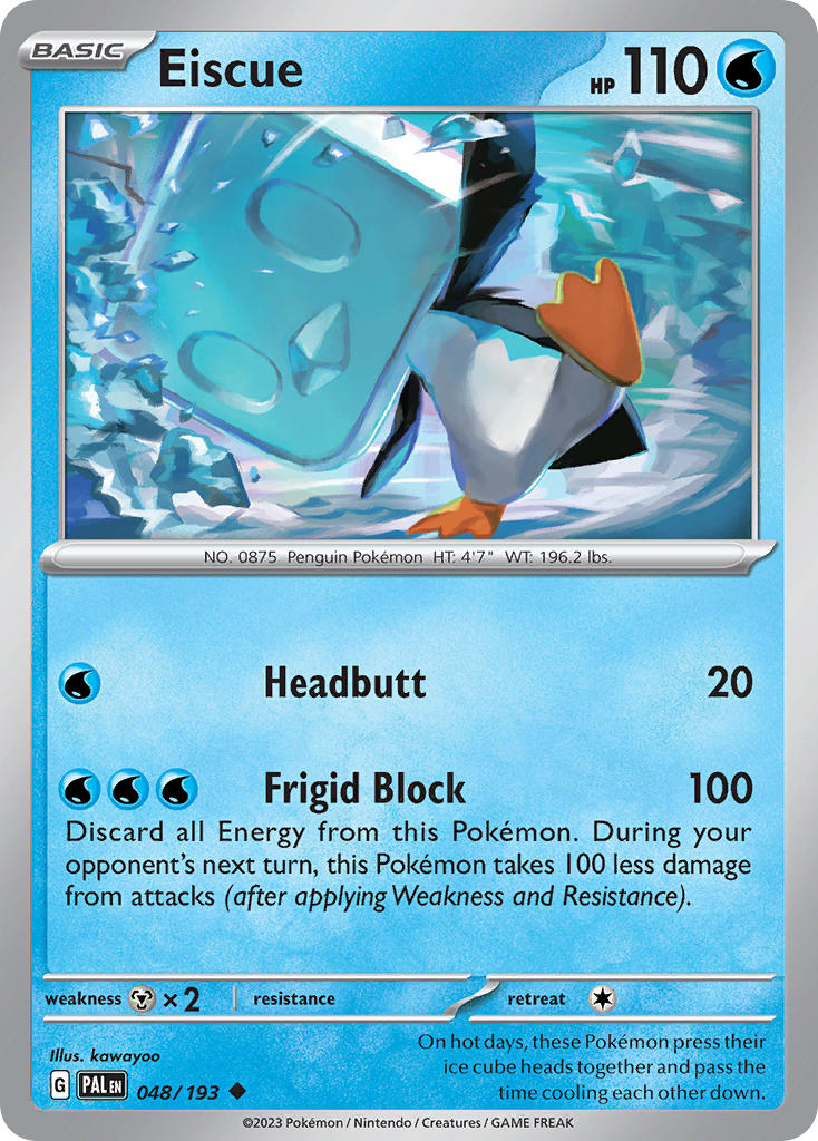 Pokemon TCG Paldea Evolved Single: Eiscue  Non-Holo (048/193)