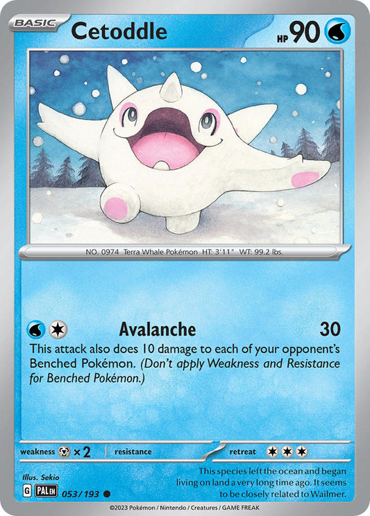 Pokemon TCG Paldea Evolved Single: Cetoddle  Non-Holo (053/193)