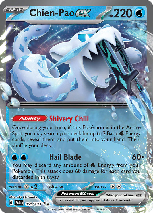 Pokemon TCG Paldea Evolved Single: Chien-Pao ex  Holo (061/193)