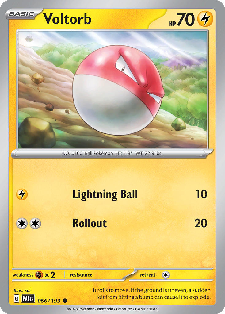 Pokemon TCG Paldea Evolved Single: Voltorb  Non-Holo (066/193)