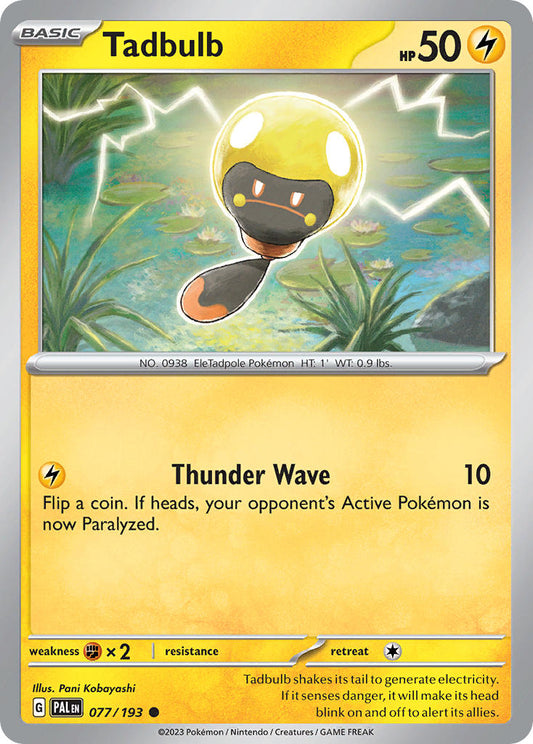 Pokemon TCG Paldea Evolved Single: Tadbulb  Non-Holo (077/193)