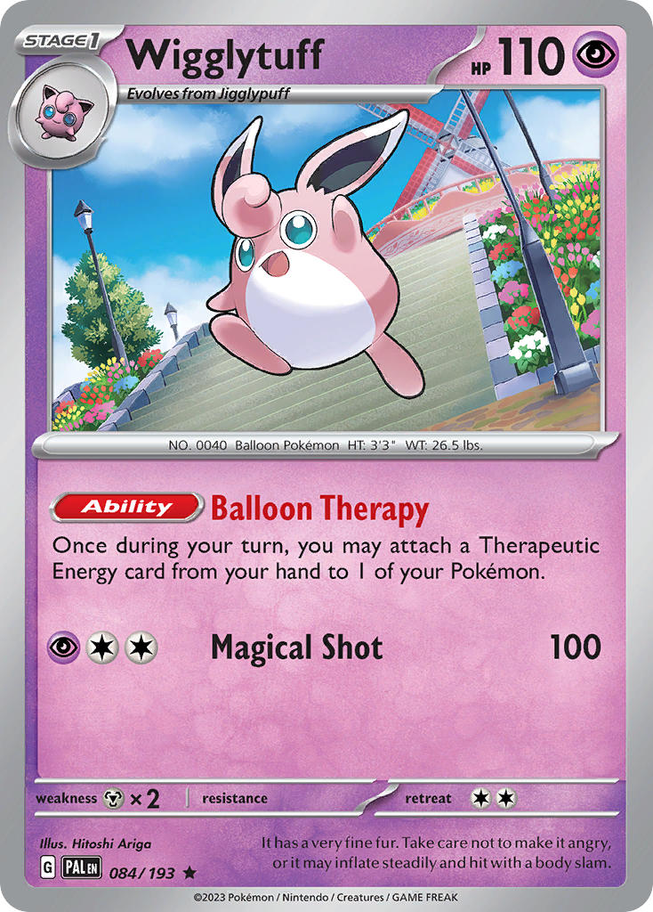 Pokemon TCG Paldea Evolved Single: Wigglytuff  Holo (084/193)