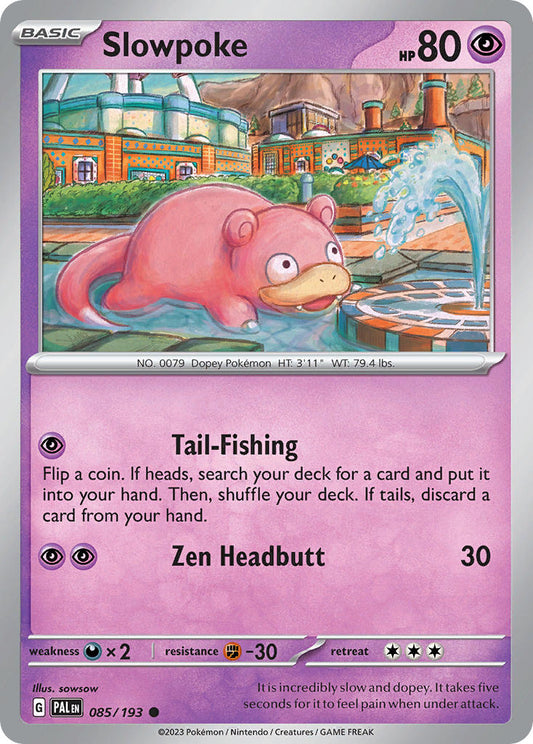 Pokemon TCG Paldea Evolved Single: Slowpoke  Non-Holo (085/193)