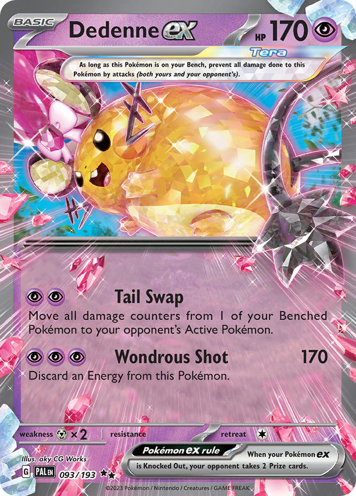 Pokemon TCG Paldea Evolved Single: Dedenne ex  Holo (093/193)