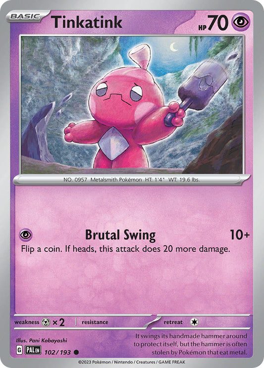 Pokemon TCG Paldea Evolved Single: Tinkatink  Non-Holo (102/193)