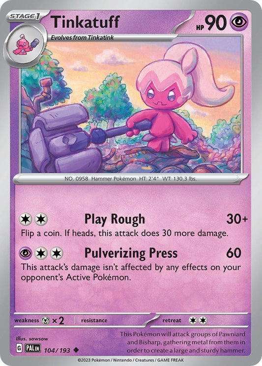 Pokemon TCG Paldea Evolved Single: Tinkatuff  Non-Holo (104/193)