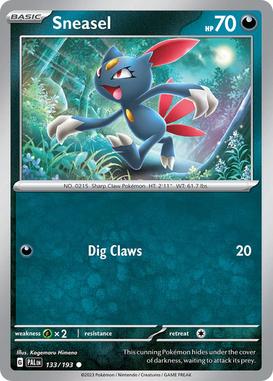 Pokemon TCG Paldea Evolved Single: Sneasel  Non-Holo (133/193)