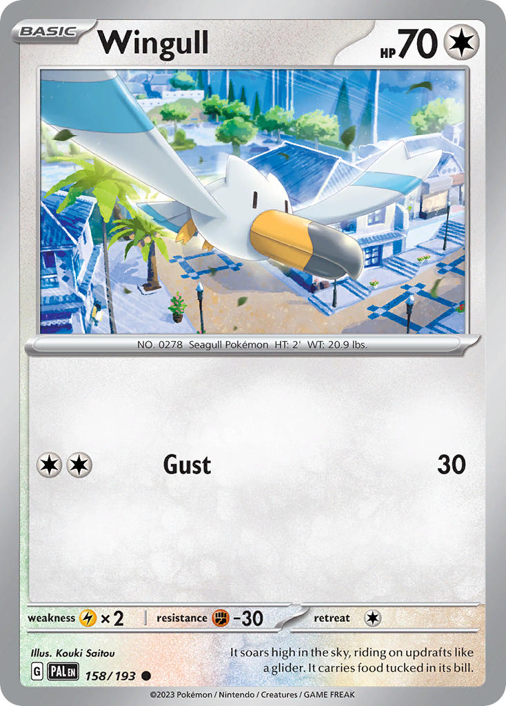 Pokemon TCG Paldea Evolved Single: Wingull  Non-Holo (158/193)