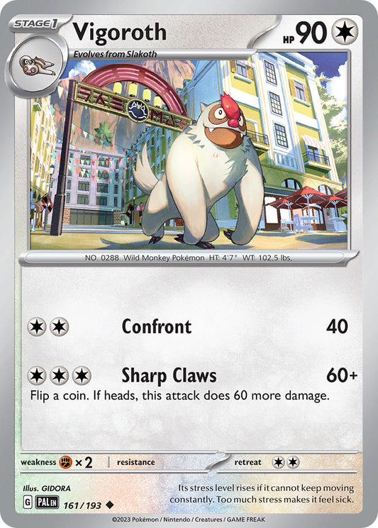 Pokemon TCG Paldea Evolved Single: Vigoroth  Non-Holo (161/193)