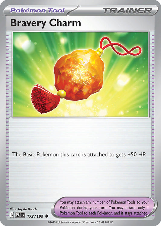 Pokemon TCG Paldea Evolved Single: Bravery Charm Non-Holo (173/193)