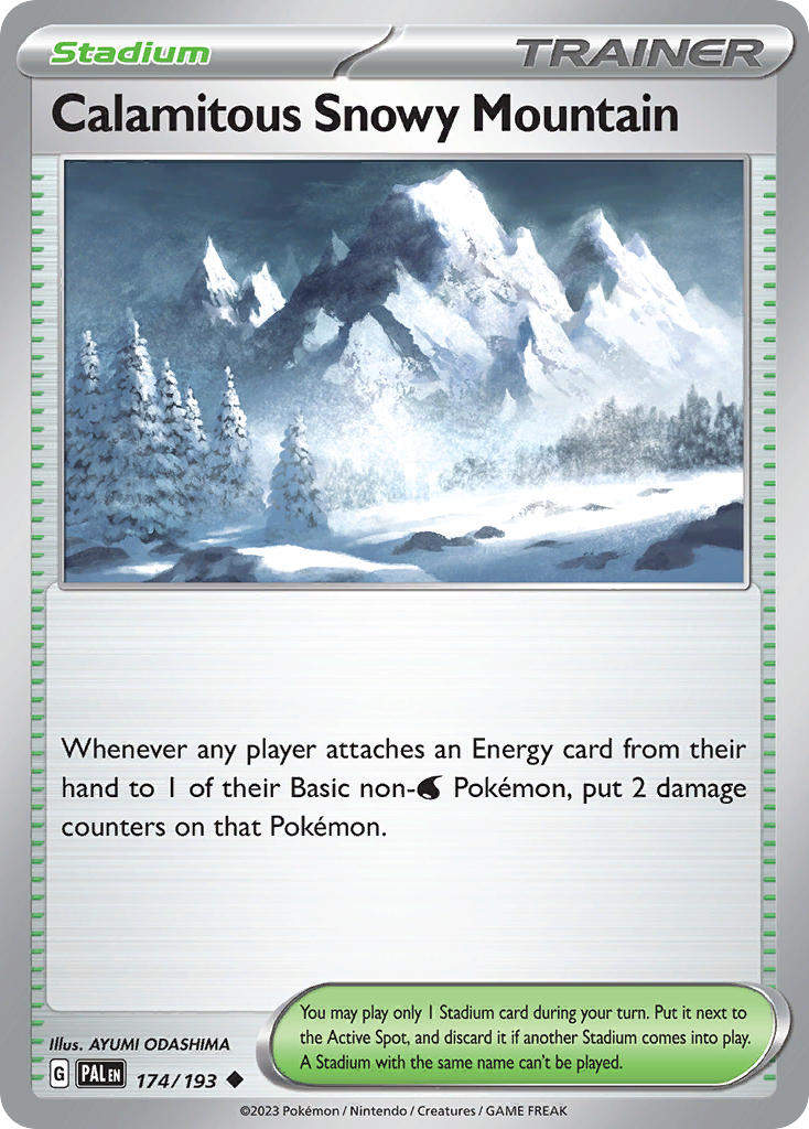 Pokemon TCG Paldea Evolved Single: Calamitous Snowy Mountain Non-Holo (174/193)