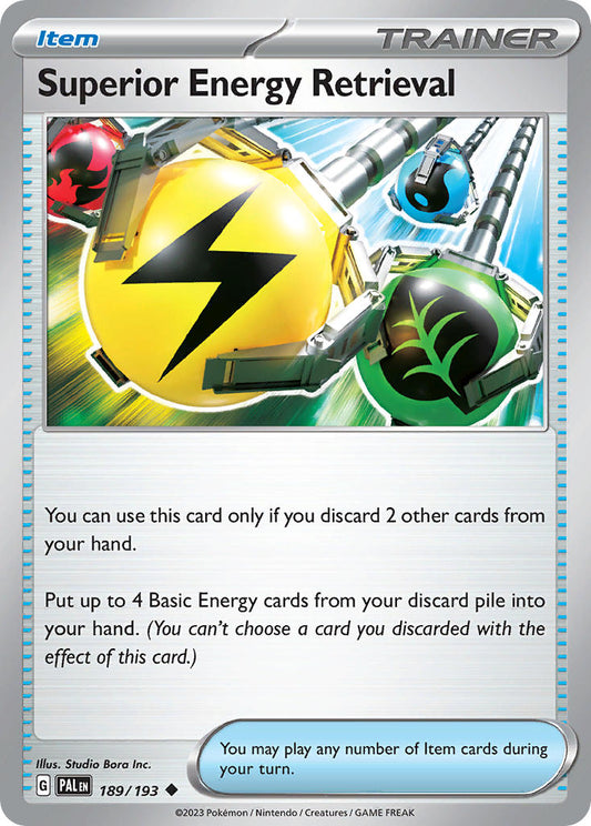 Pokemon TCG Paldea Evolved Single: Superior Energy Retrieval Non-Holo (189/193)