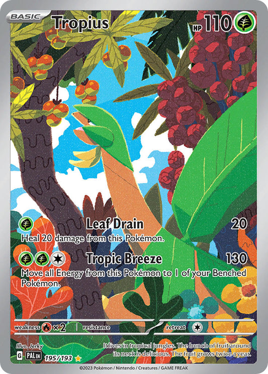 Pokemon TCG Paldea Evolved Single: Tropius  Holo (195/193)