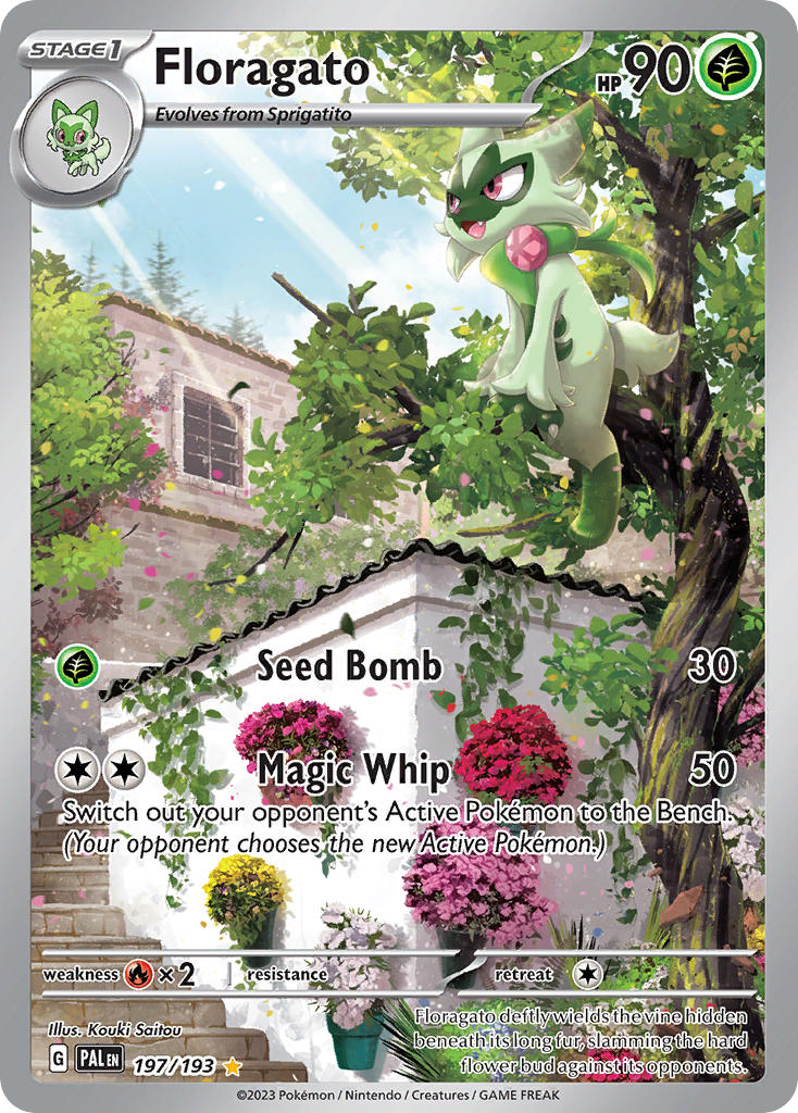 Pokemon TCG Paldea Evolved Single: Floragato  Holo (197/193)