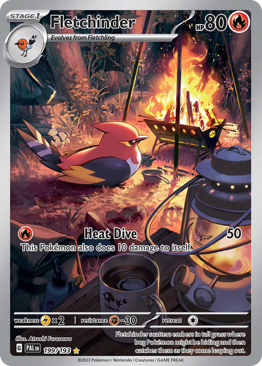 Pokemon TCG Paldea Evolved Single: Fletchinder  Holo (199/193)