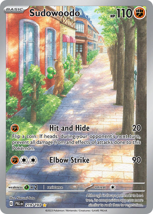 Pokemon TCG Paldea Evolved Single: Sudowoodo  Holo (219/193)