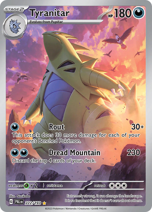 Pokemon TCG Paldea Evolved Single: Tyranitar  Holo (222/193)