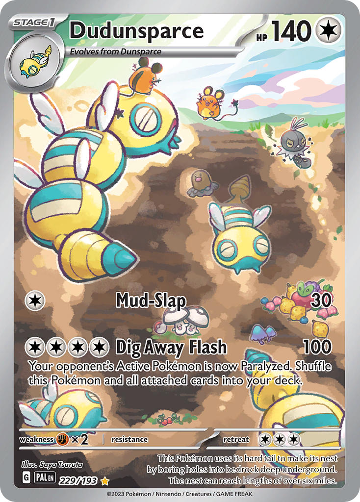 Pokemon TCG Paldea Evolved Single: Dudunsparce  Holo (229/193)