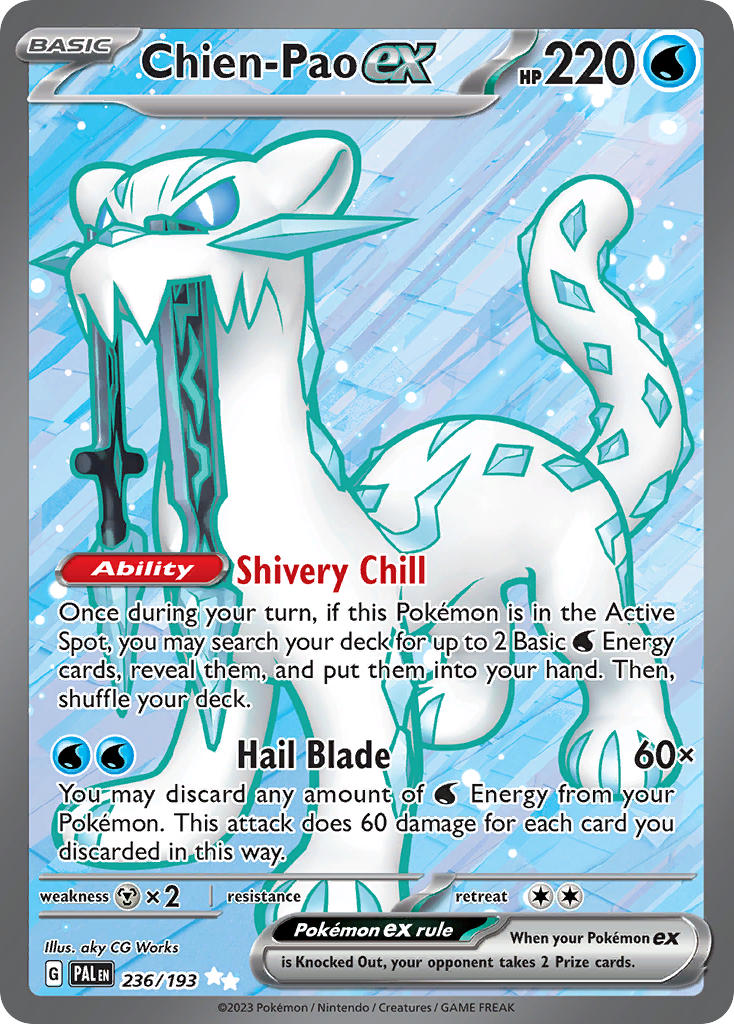 Pokemon TCG Paldea Evolved Single: Chien-Pao ex  Holo (236/193)