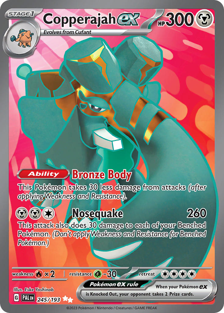 Pokemon TCG Paldea Evolved Single: Copperajah ex  Holo (245/193)