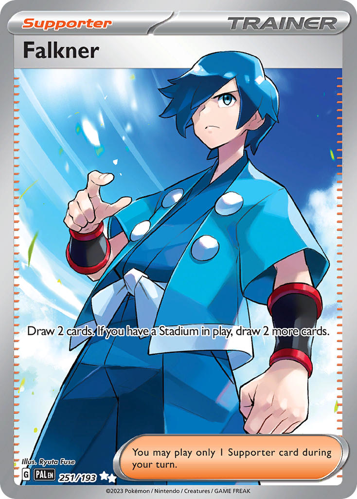 Pokemon TCG Paldea Evolved Single: Falkner Holo (251/193)