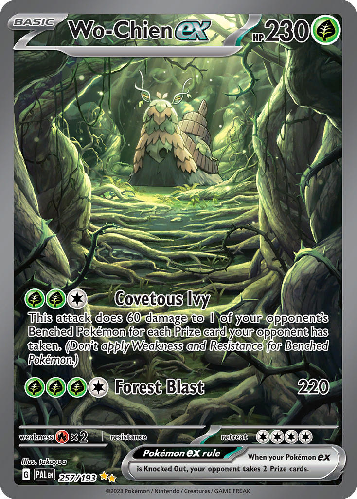 Pokemon TCG Paldea Evolved Single: Wo-Chien ex  Holo (257/193)