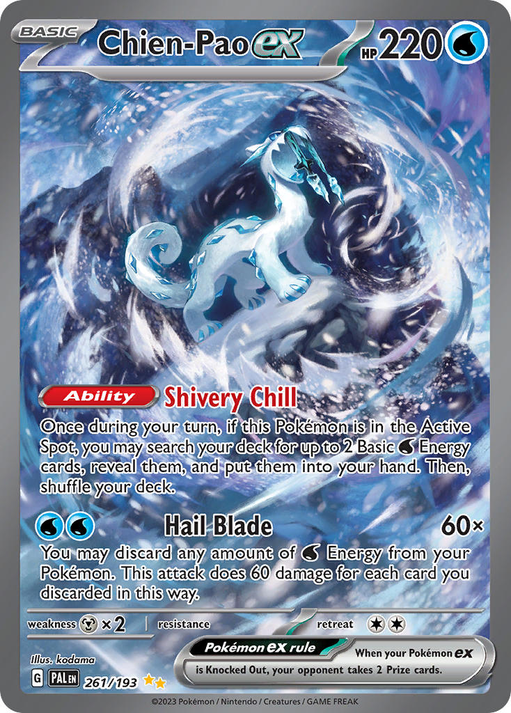 Pokemon TCG Paldea Evolved Single: Chien-Pao ex  Holo (261/193)