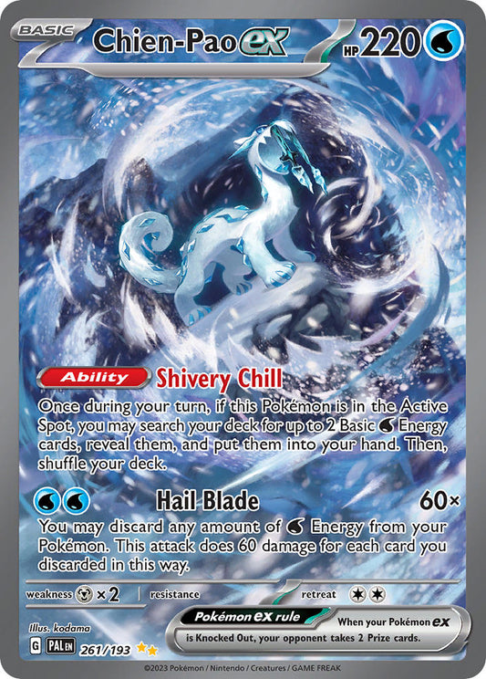 Pokemon TCG Paldea Evolved Single: Chien-Pao ex  Holo (261/193)