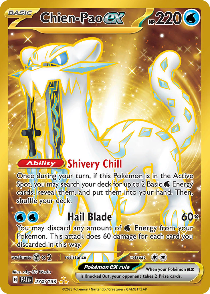 Pokemon TCG Paldea Evolved Single: Chien-Pao ex  Holo (274/193)