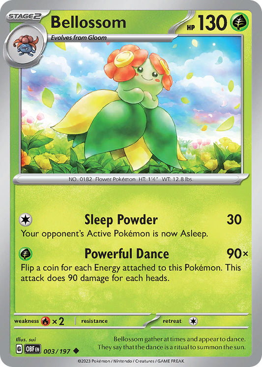 (003/197) Pokemon TCG Obsidian Flames Single: Bellossom   Uncommon