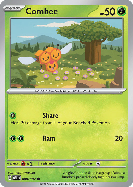 (008/197) Pokemon TCG Obsidian Flames Single: Combee   Common