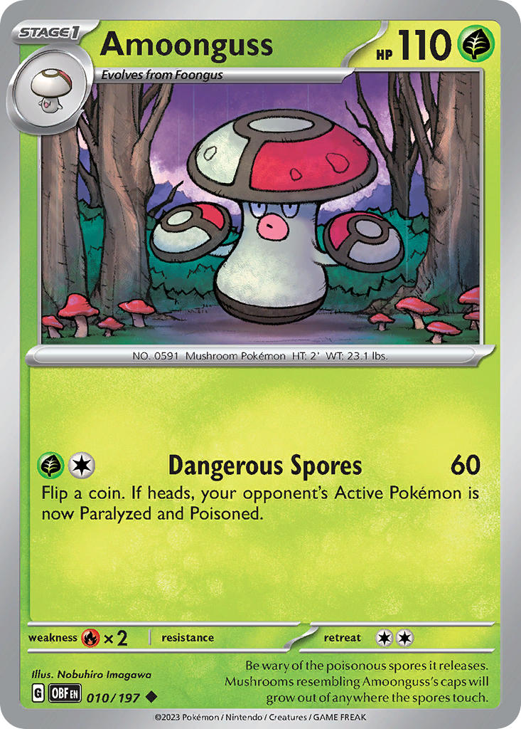 (010/197) Pokemon TCG Obsidian Flames Single: Amoonguss   Uncommon