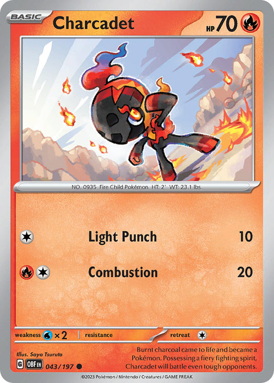 (043/197) Pokemon TCG Obsidian Flames Single: Charcadet   Common