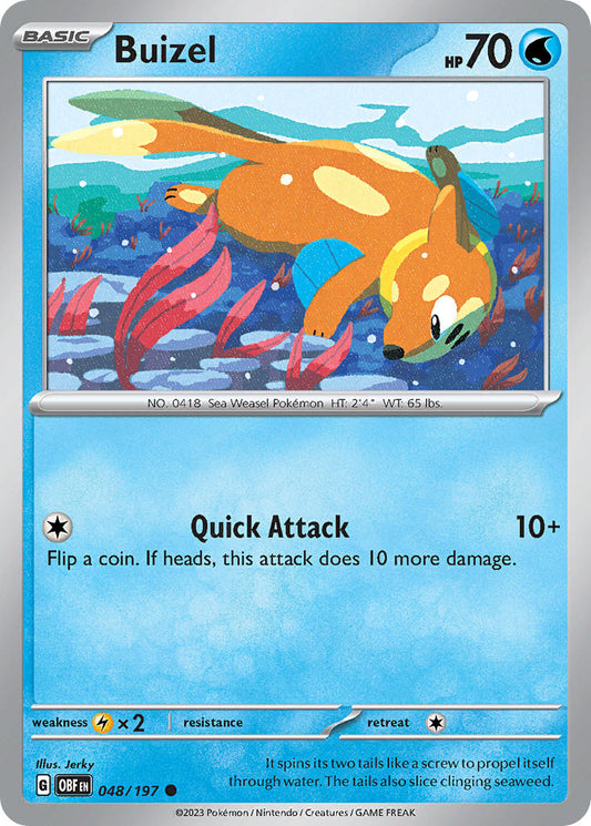 (048/197) Pokemon TCG Obsidian Flames Single: Buizel   Common