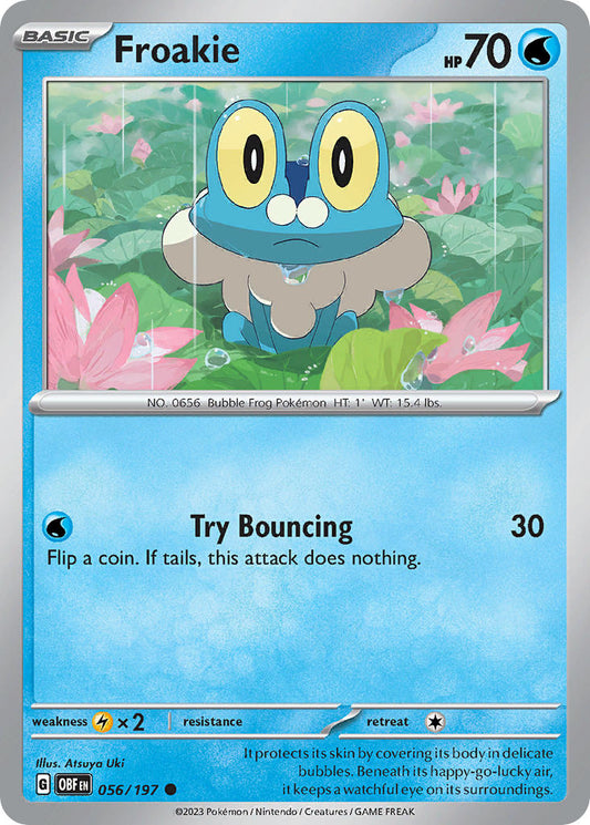 (056/197) Pokemon TCG Obsidian Flames Single: Froakie   Common