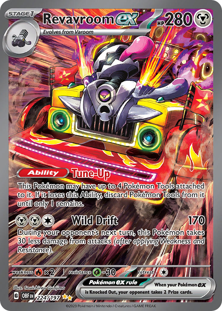 (224/197) Pokemon TCG Obsidian Flames Single: Revavroom ex   Special Illustration Rare